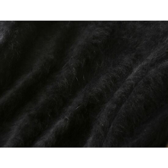 Angora Pullover Rundhals schwarz XL