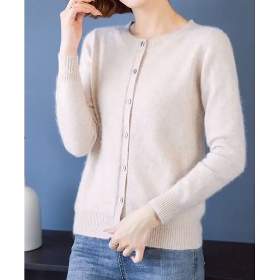 Angora Cardigan Pullover Merle creme