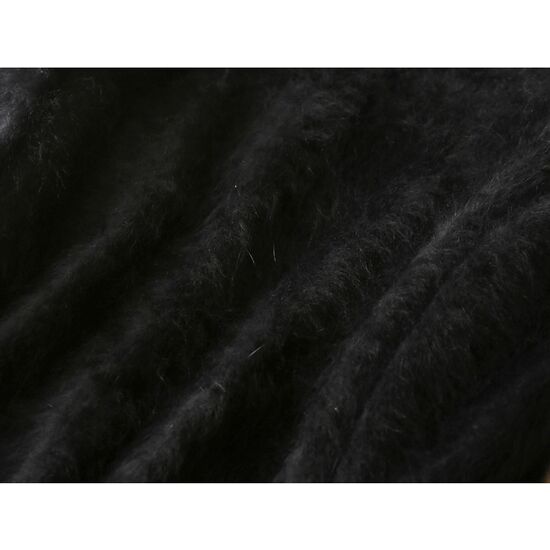 Angora Pullover V-Ausschnitt schwarz XS