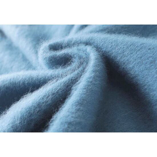 Angora Pullover Rundhals taubenblau