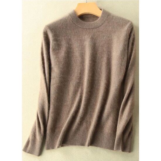 Angora Pullover Laura Rundhals erde XS