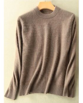 Angora Pullover Laura Rundhals erde XS